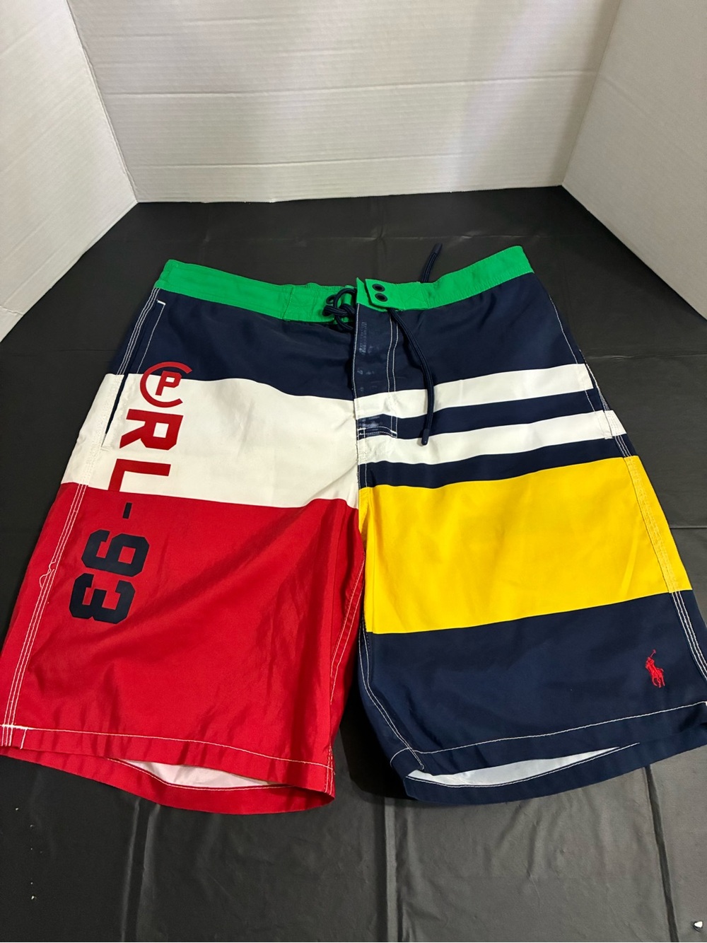 Polo by Ralph Lauren Men’s Colorblock Shorts - Navy/Red/Yellow/Green